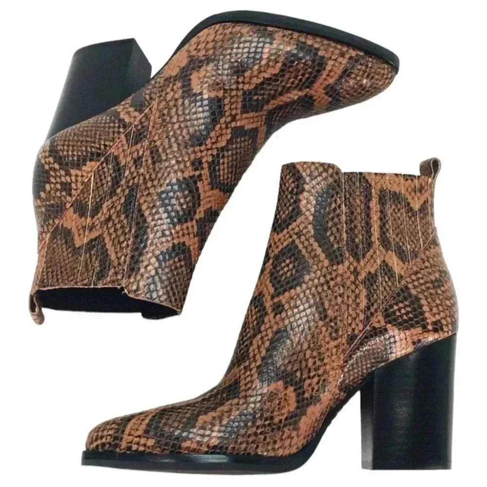 Marc Fisher LTD Alva Leather Womens Ankle Boots Size 9.5M - Picture 9 of 15